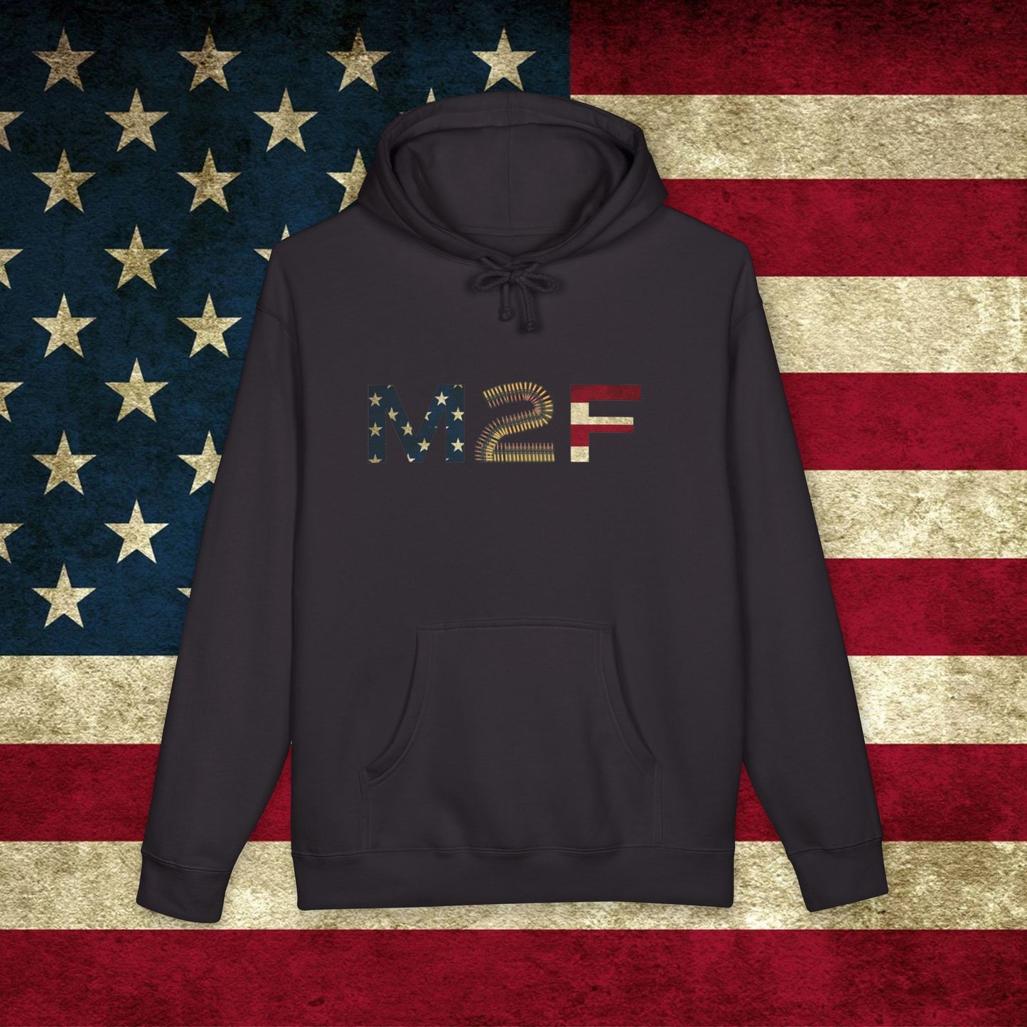 M2F Flag Print Hoodie