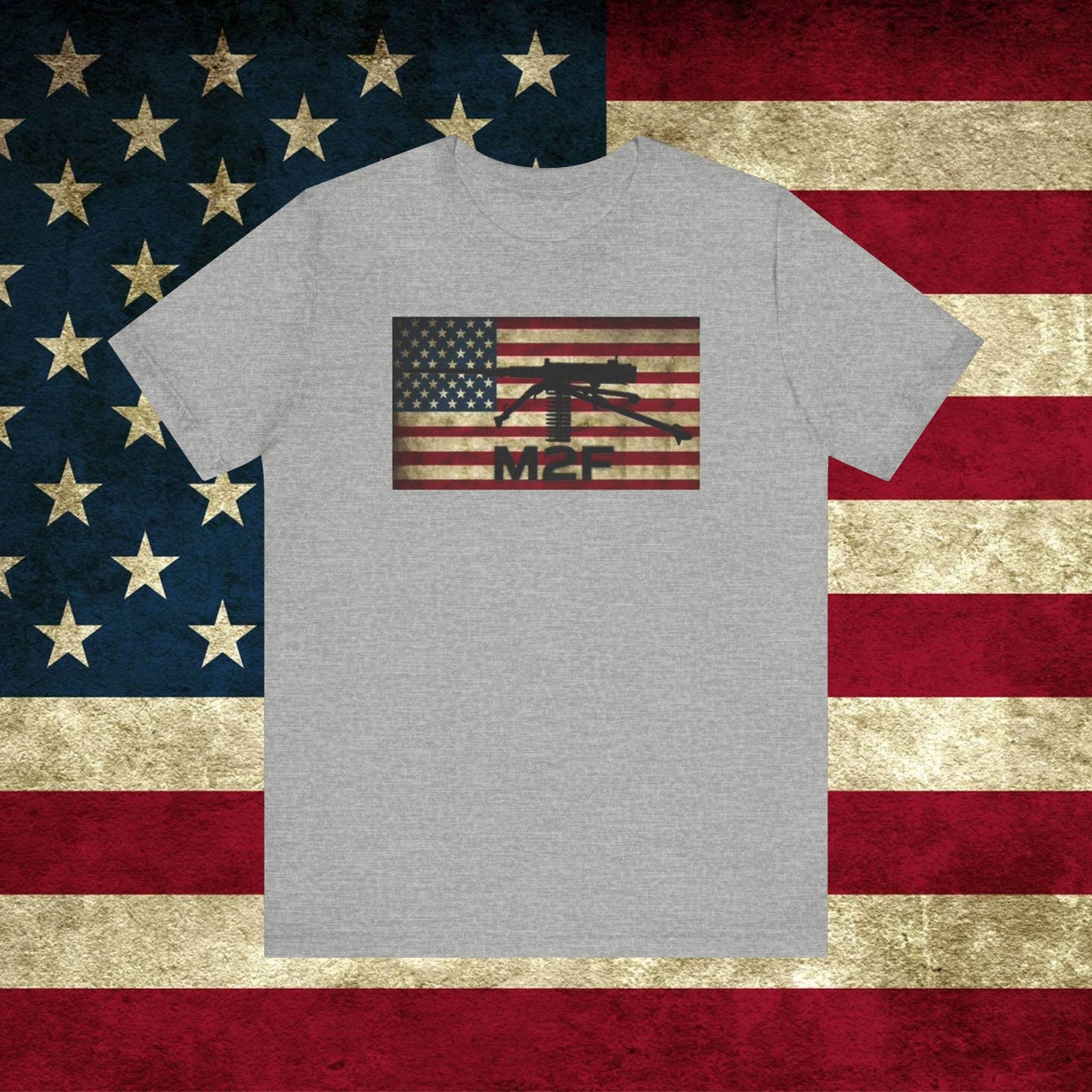 Patriotic Graphic Tee with American Flag Design