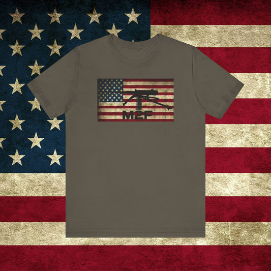Patriotic Graphic Tee with American Flag Design