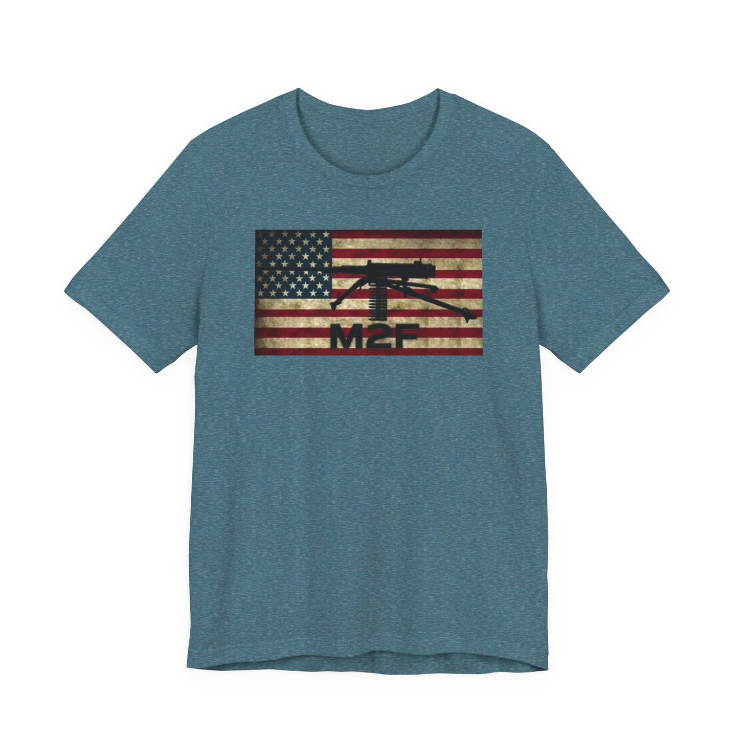 Patriotic Graphic Tee with American Flag Design