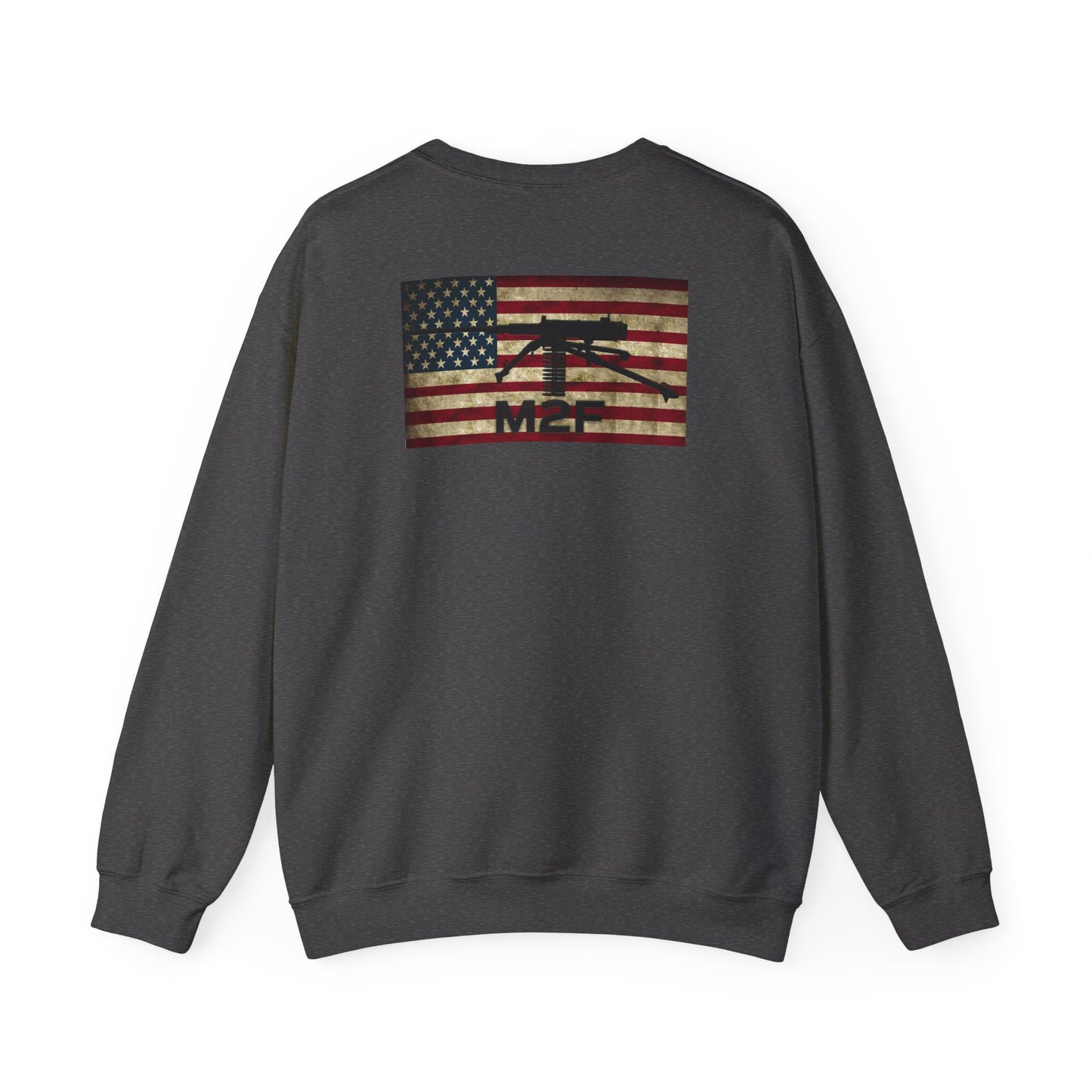 M2F American Flag Crewneck Sweatshirt — Vintage USA Patriotic Pullover