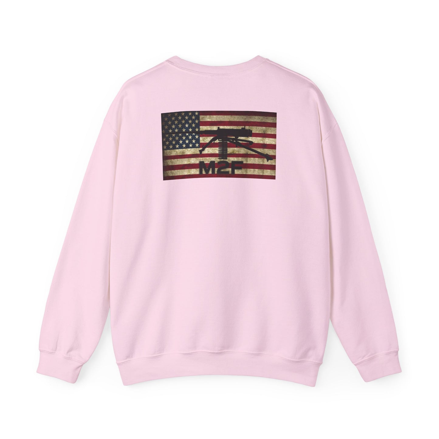 M2F American Flag Crewneck Sweatshirt — Vintage USA Patriotic Pullover